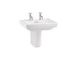 Tvättställ Burlington Riviera 58 cm 2-håls med halvpiedestal