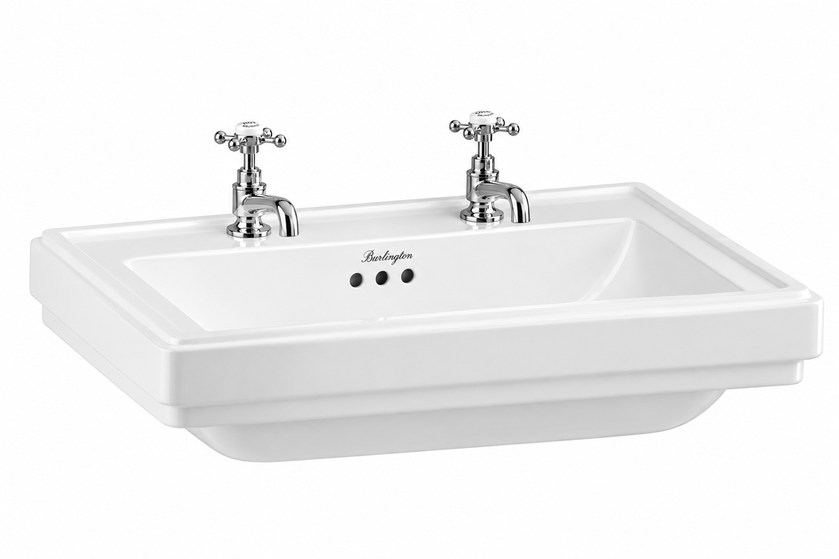 Tvättställ Burlington Riviera 58 cm 2-håls