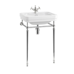 Tvättställ Burlington Victorian 56 cm 1-håls med ställning Krom