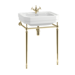 Tvättställ Burlington Victorian 61 cm 1-håls med ställning Guld