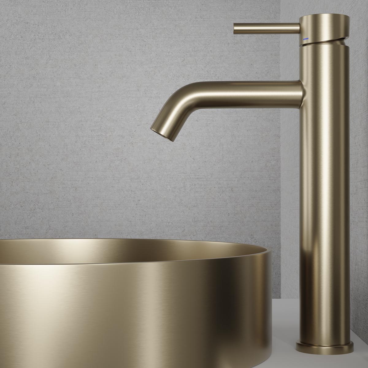 Scandtap Wave High Champagne - tvättställsblandare
